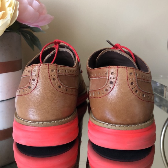 Donald J Pliner Mens Eveb Brown Wingtip Suade Oxford Red Soles Shoes - Picture 5 of 10